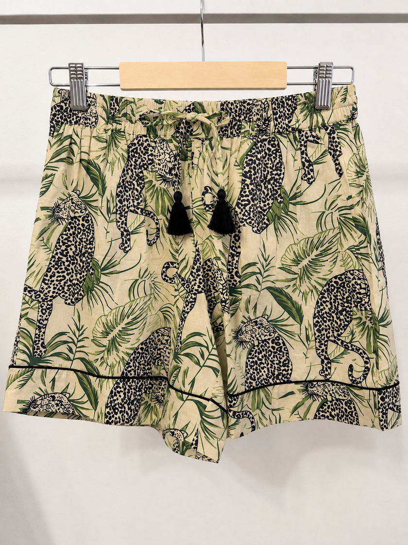 BOXY COTTON SHORTS SAFARI BÉŽOVÁ