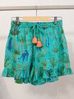 RUFFLE COTTON SHORTS DŽUNGLE
