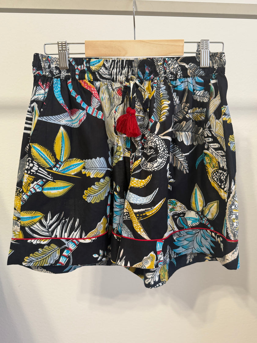BOXY COTTON SHORTS OPICE ČERNÁ