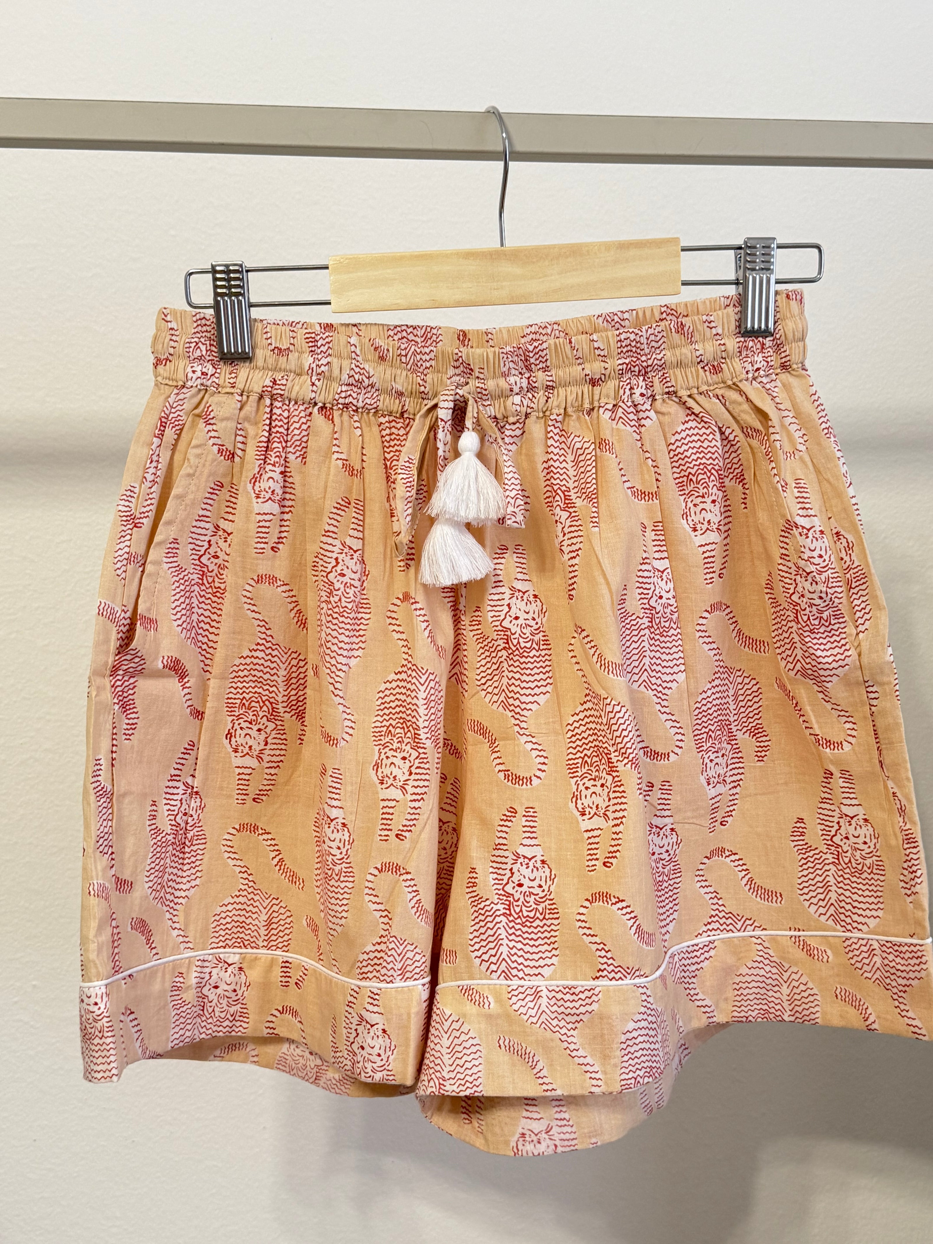 BOXY COTTON SHORTS TYGR BÉŽOVÝ