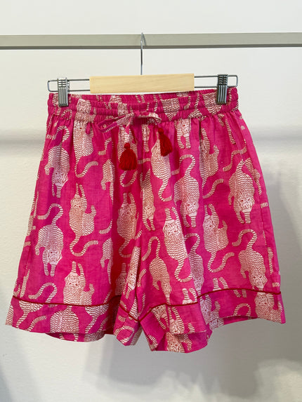 BOXY COTTON SHORTS TYGR RŮŽOVÝ