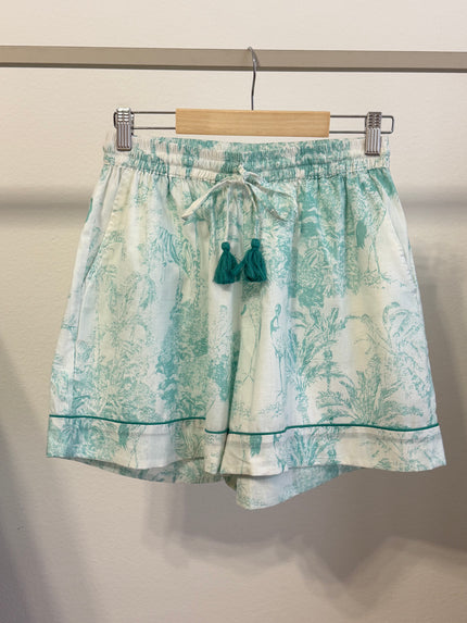 BOXY COTTON SHORTS PALMA ZELENKAVÁ