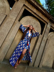 KIMONO DLOUHÉ TYGR MODRÝ
