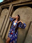 KIMONO DLOUHÉ TYGR MODRÝ