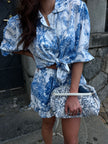 RUFFLE SET PALMA MODRÁ