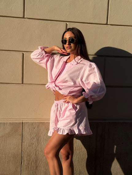 RUFFLE SET BABY PINK