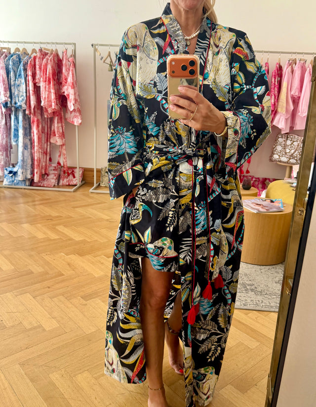 KIMONO DLOUHÉ OPICE ČERNÁ